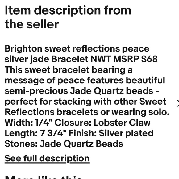 Brighton Sweet reflections bracelets Joy and Peace Bracelets
New ! - Picture 14 of 15